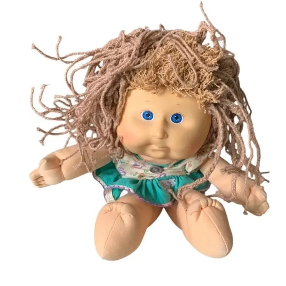 Vintage 1991 Hasbro Pretty Crimp 'N Curl Cabbage Patch Kids Doll Original Dress